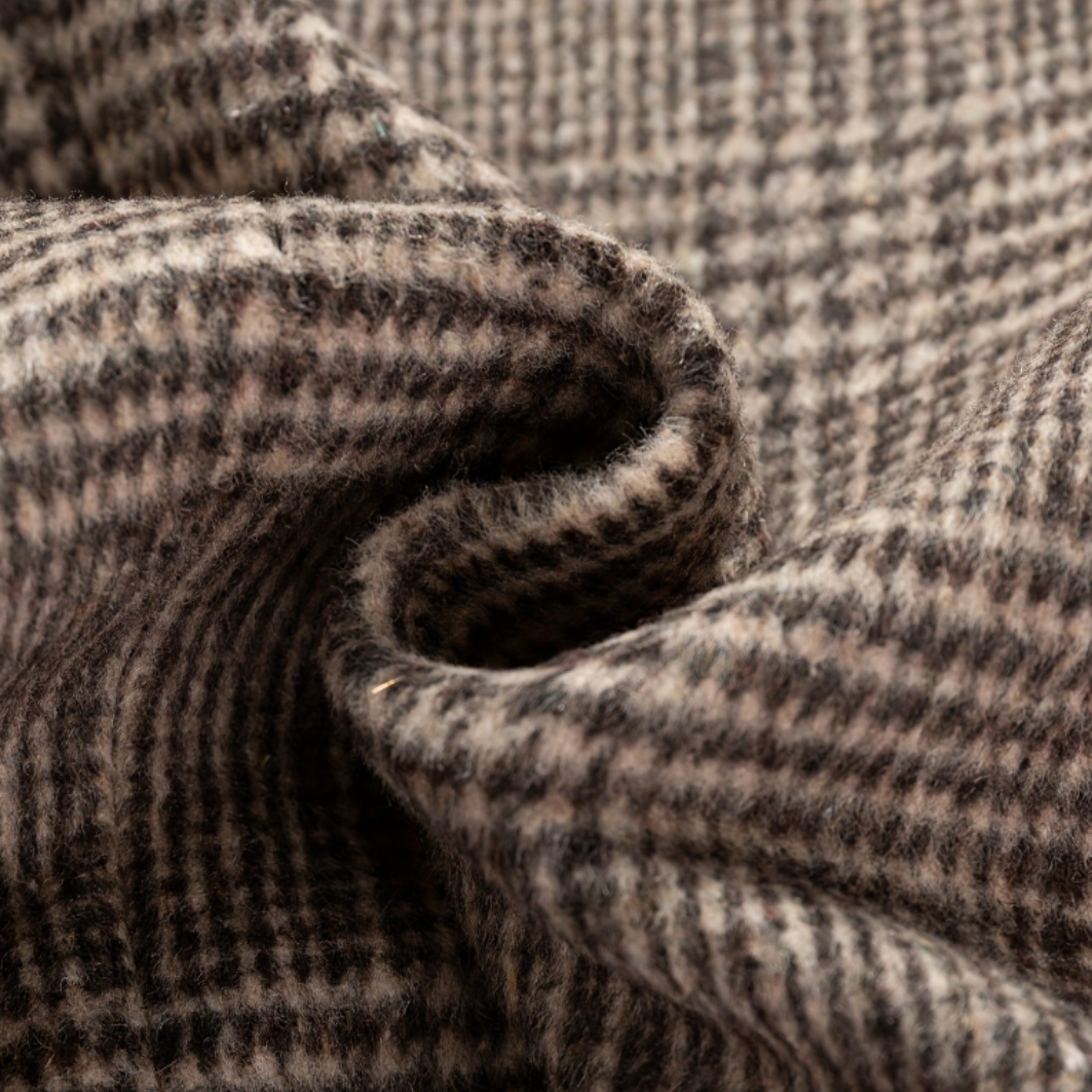 Bellanoa | Men’s Classic Plaid Wool-Blend Trench Coat