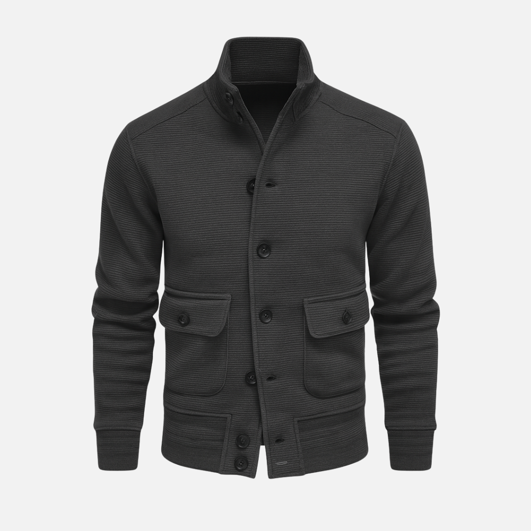 Bellanoa | Men’s Stand Collar Solid Colour Jacket