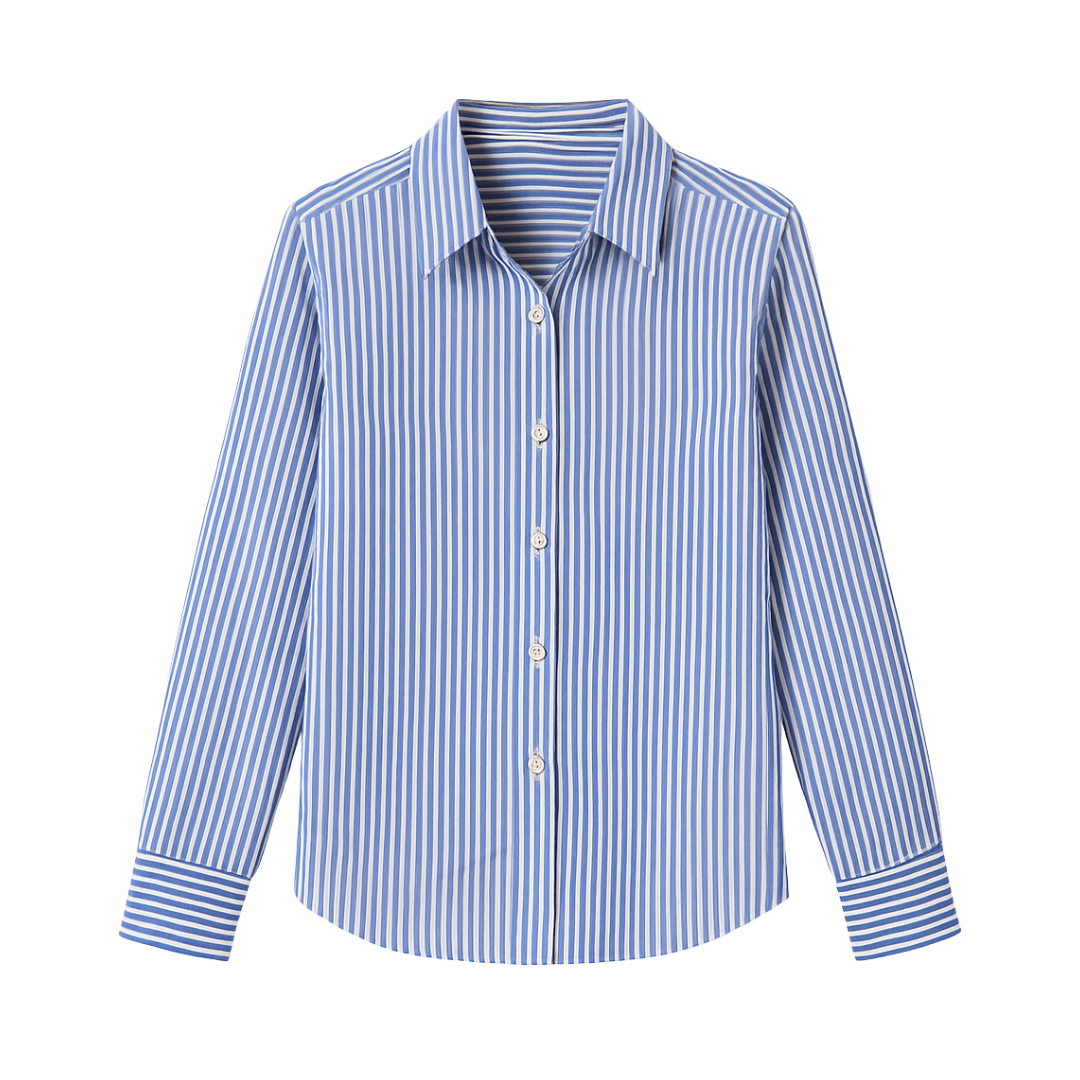 Bellanoa | Women’s Elegant Blue Striped Shirt