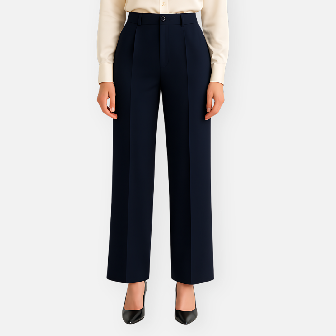 Bellanoa | Women’s Solid Straight-Leg Trousers