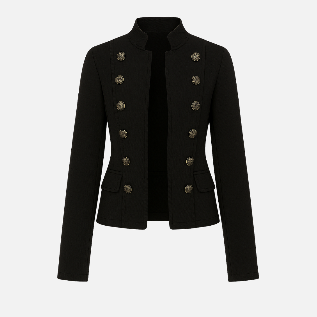 Bellanoa | Women’s Elegant Suede-Style Double-Breasted Jacket