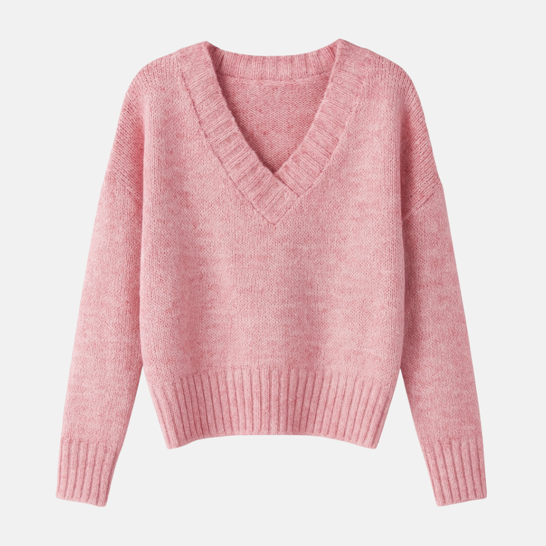 Bellanoa | Women’s Soft Knit V-Neck Sweater