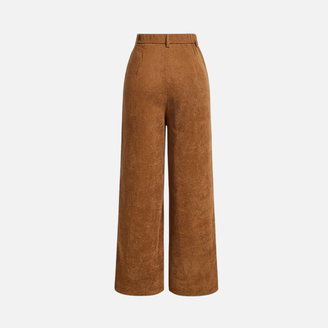 Bellanoa | Women’s High-Waist Corduroy Straight-Leg Trousers