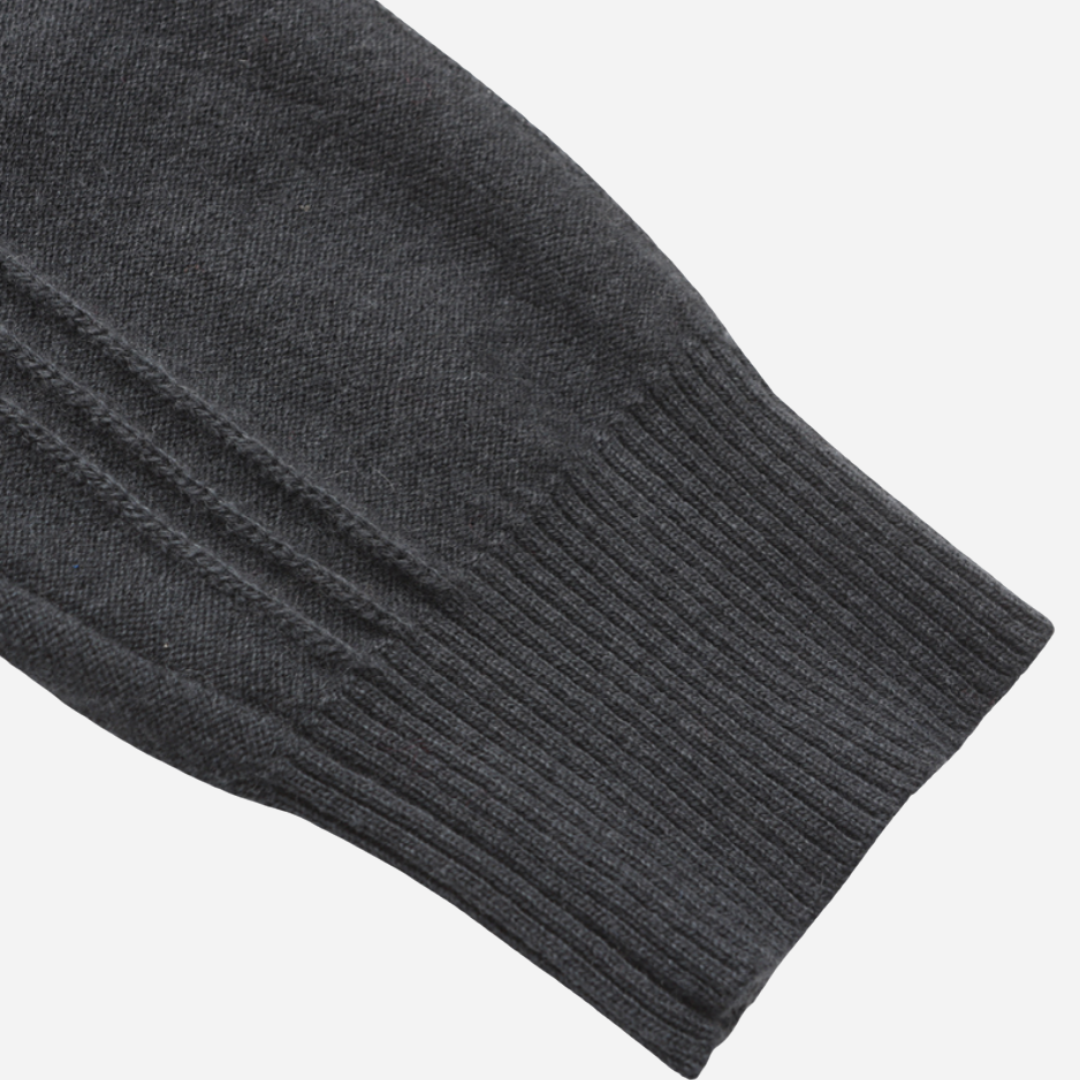 Bellanoa | Men’s 100% Cashmere Ribbed Half-Zip Sweater