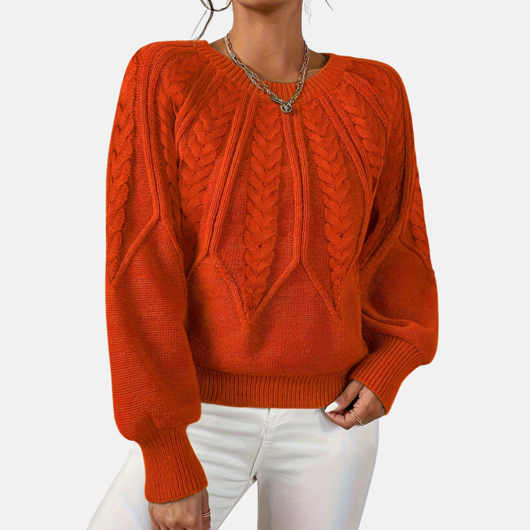 Bellanoa | Women’s Elegant Cable-Knit Pullover Sweater