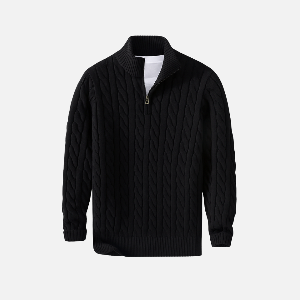 Bellanoa | Men’s Cable Knit Half-Zip Sweater