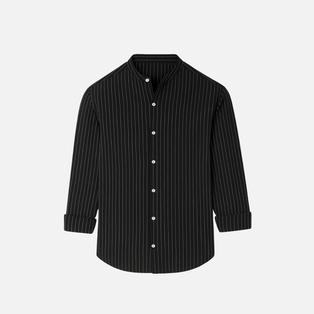 Bellanoa | Men’s Lightweight Striped Linen Blend Casual Shirt