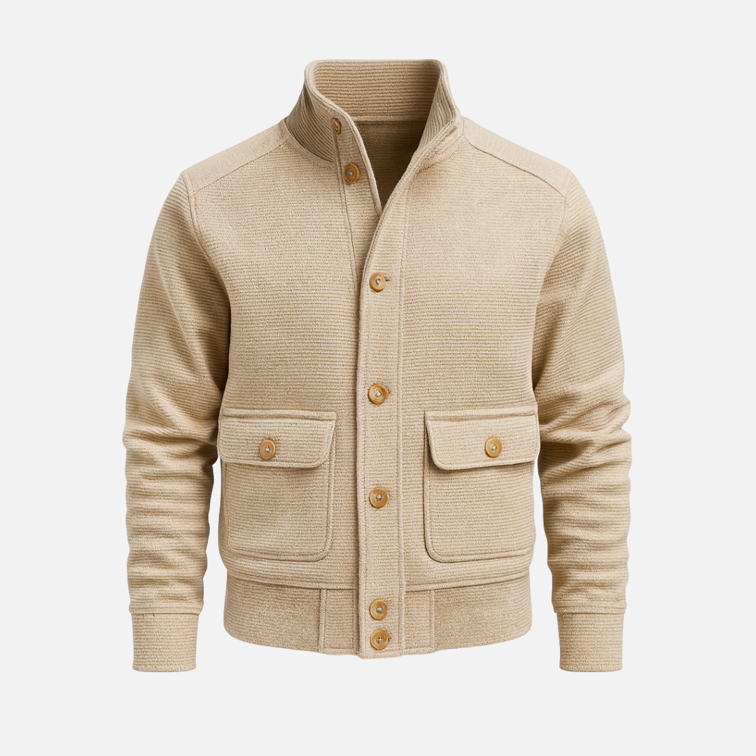 Bellanoa | Men’s Stand Collar Solid Colour Jacket