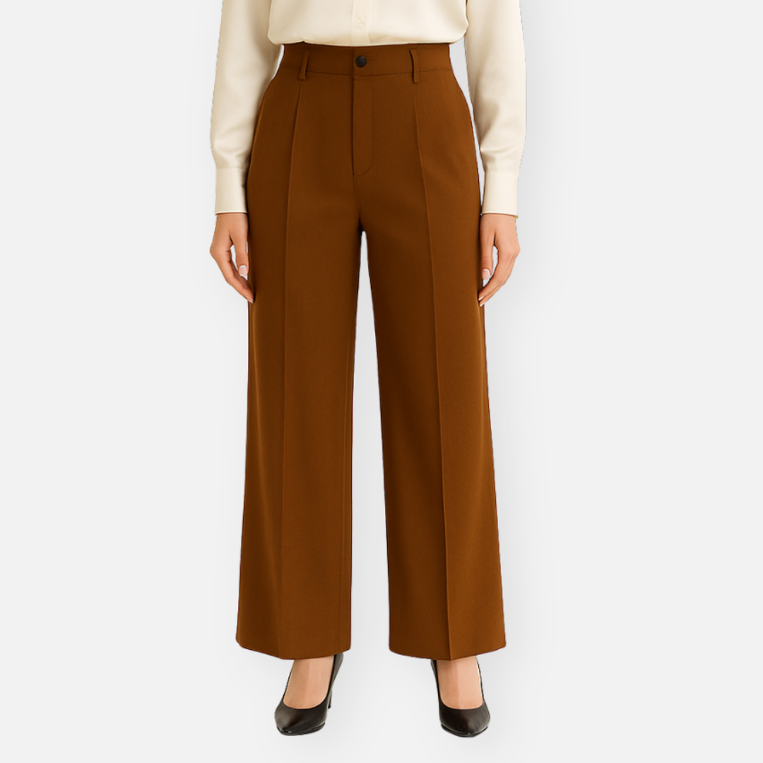 Bellanoa | Women’s Solid Straight-Leg Trousers