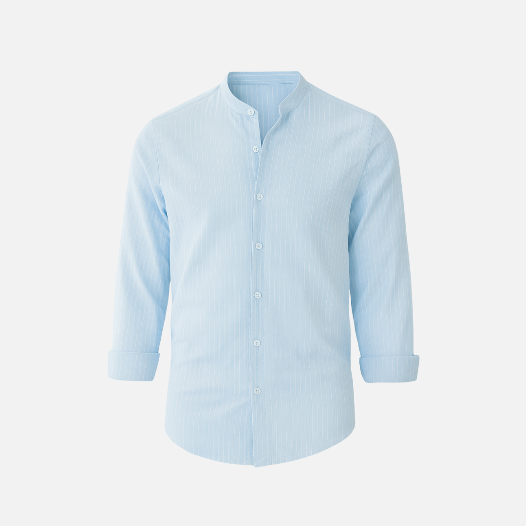 Bellanoa | Men’s Lightweight Striped Linen Blend Casual Shirt