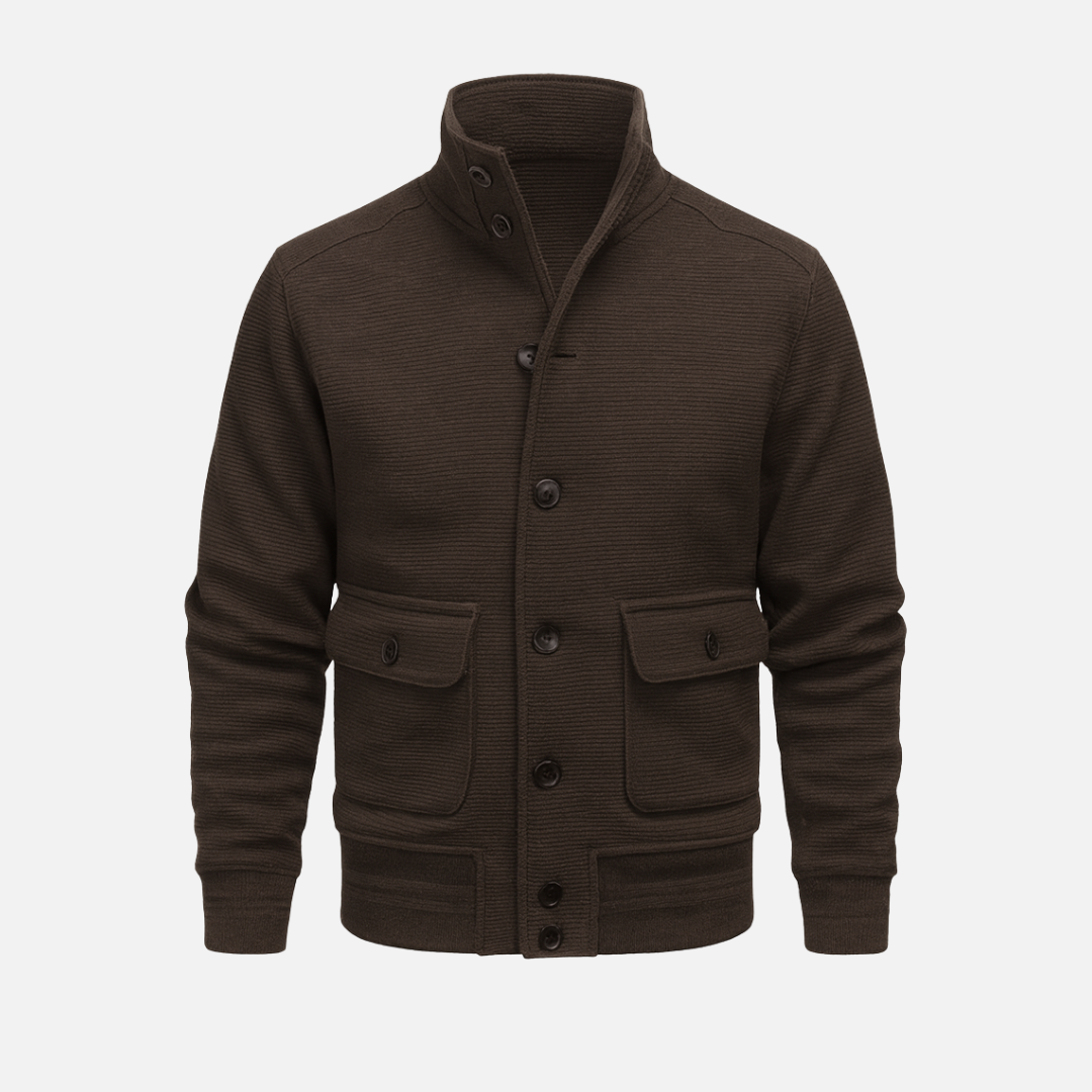 Bellanoa | Men’s Stand Collar Solid Colour Jacket