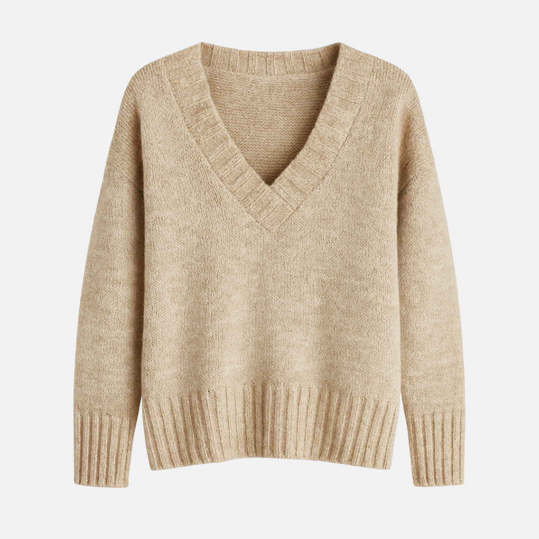 Bellanoa | Women’s Soft Knit V-Neck Sweater