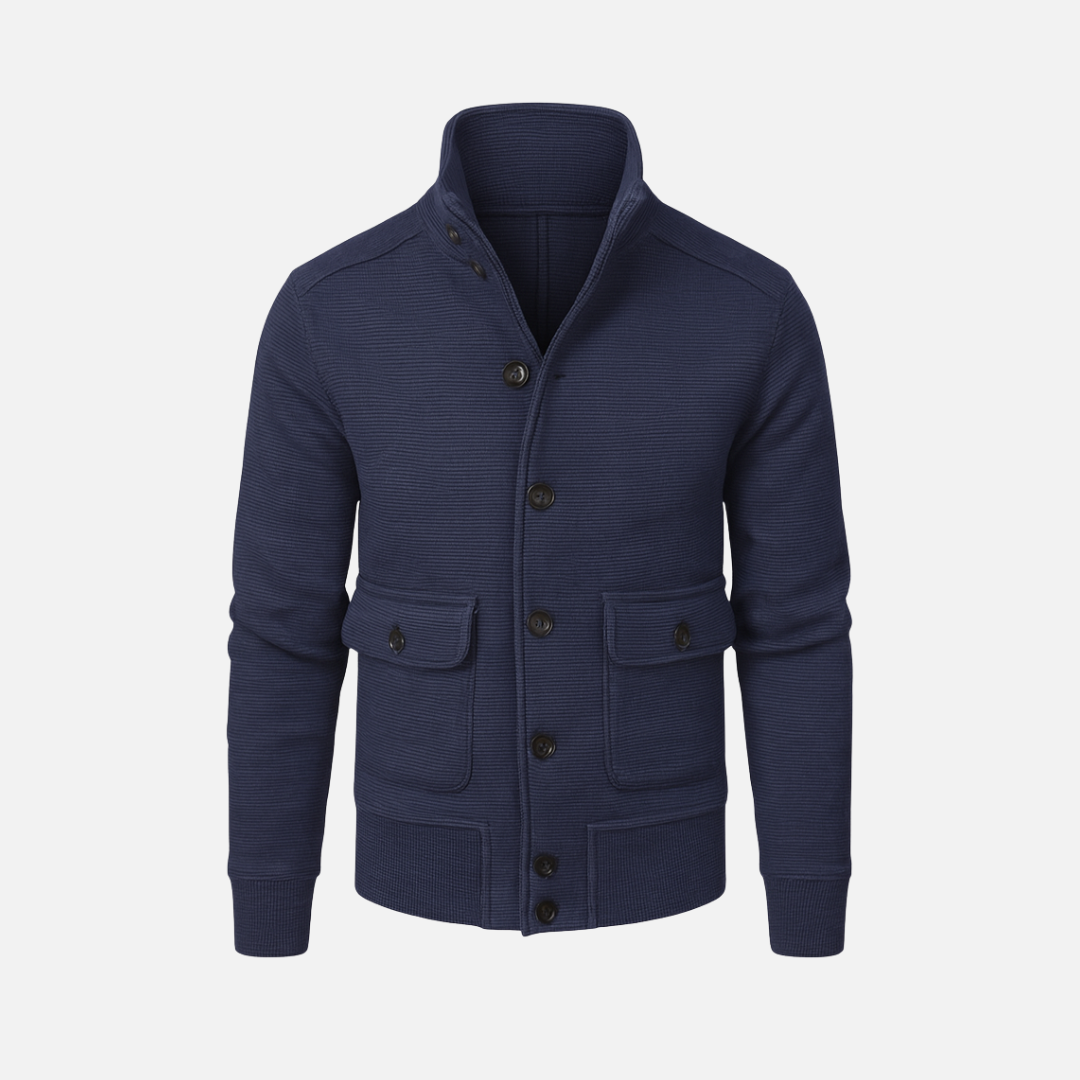 Bellanoa | Men’s Stand Collar Solid Colour Jacket