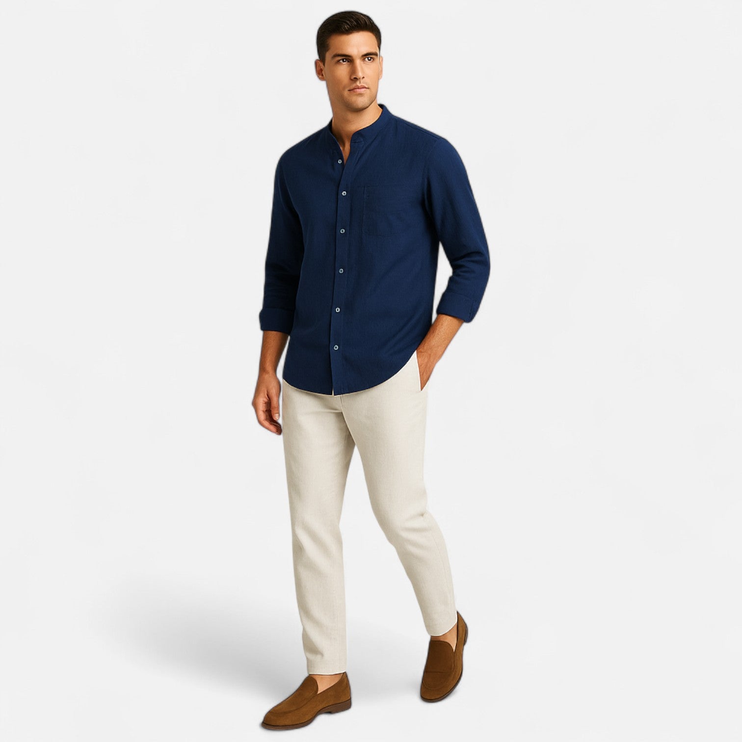 Bellanoa | Men’s Ivy Linen Button-Down Shirt