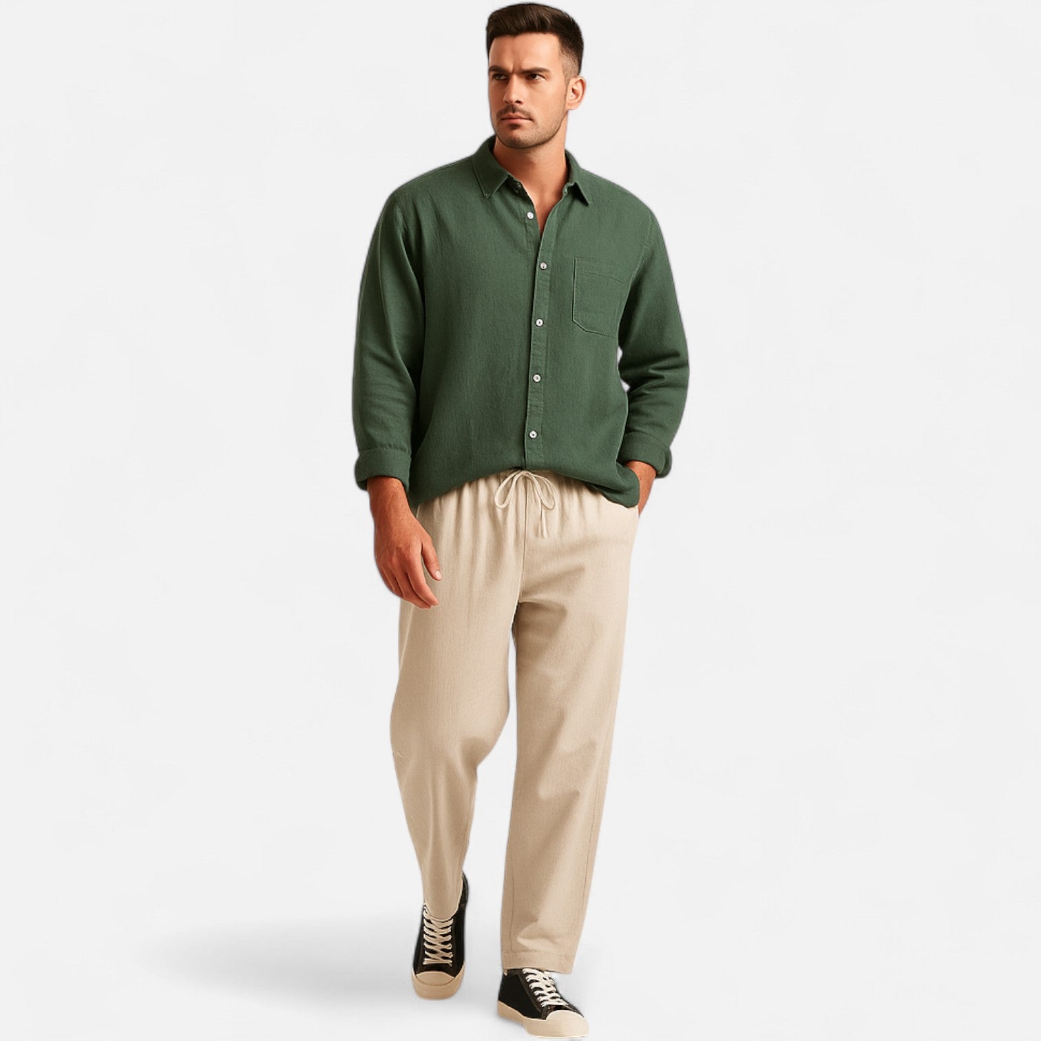 Bellanoa | Men’s Relaxed Linen Beach Trousers
