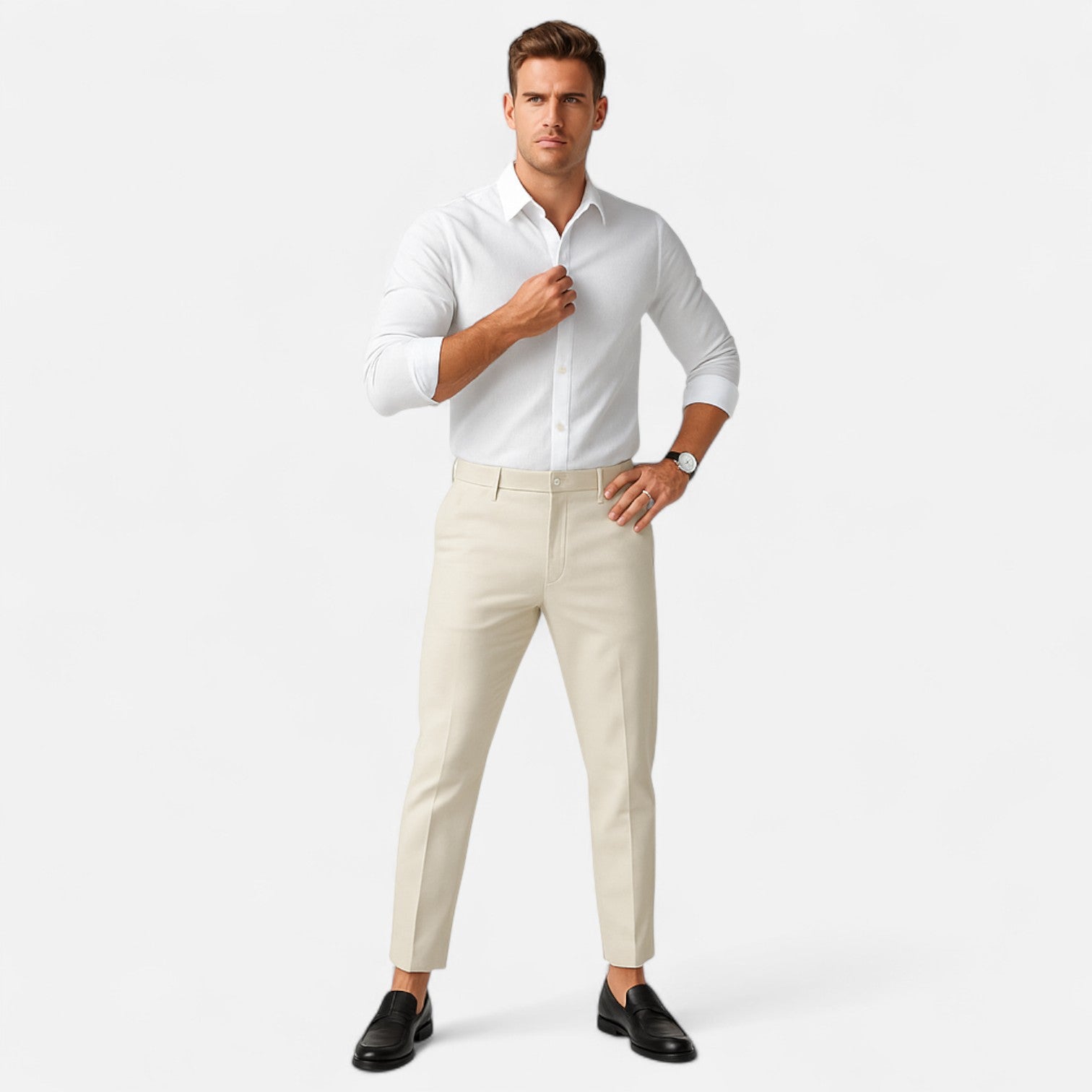 Bellanoa | Men’s Everyday Stretch Cotton Trousers