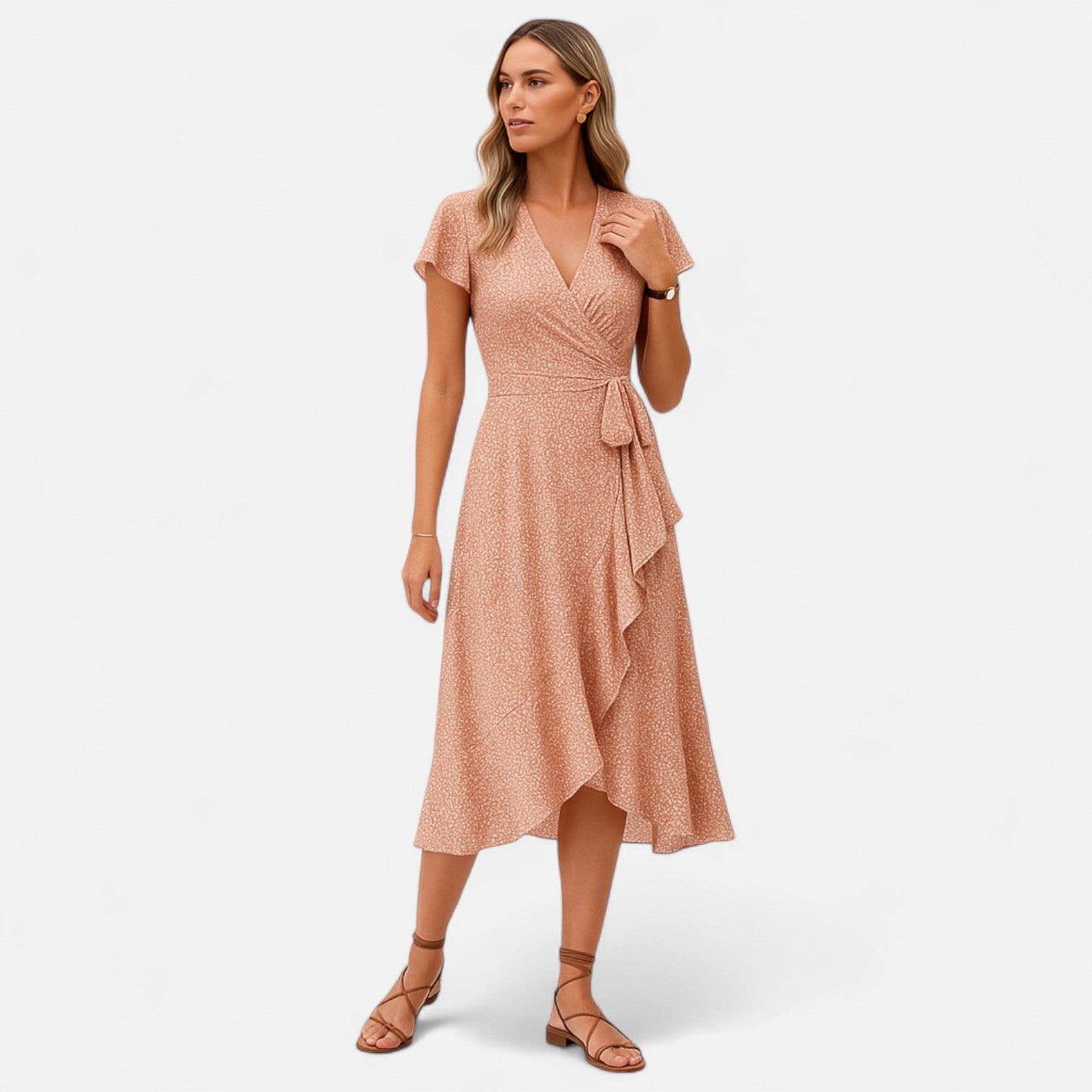 Bellanoa | Women’s Heritage Print Dress in Light Midi Silhouette