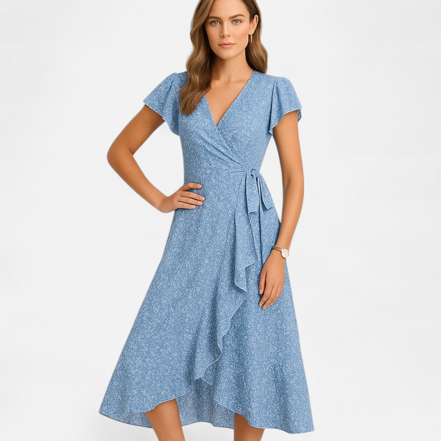 Bellanoa | Women’s Heritage Print Dress in Light Midi Silhouette