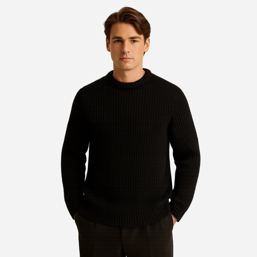 Bellanoa | Men’s Crew Neck Ribbed Pullover