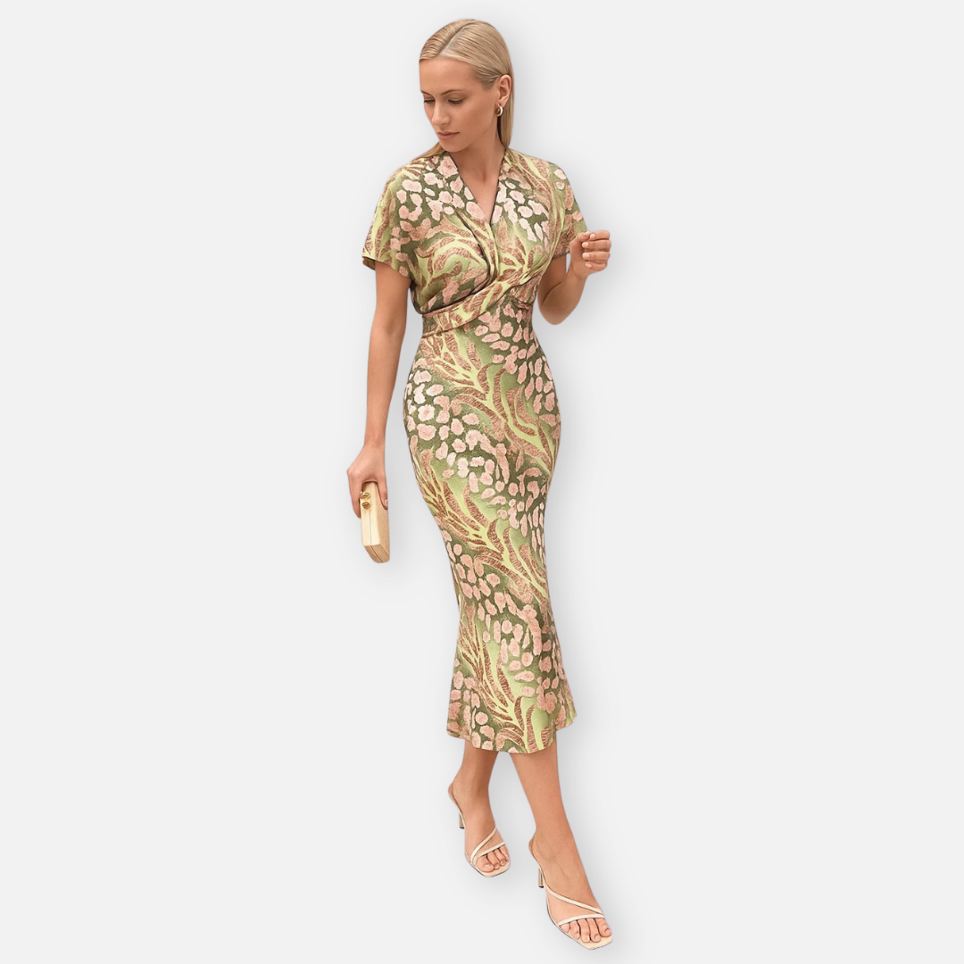 Bellanoa | Women’s Elegant Satin Dress with Timeless Drape