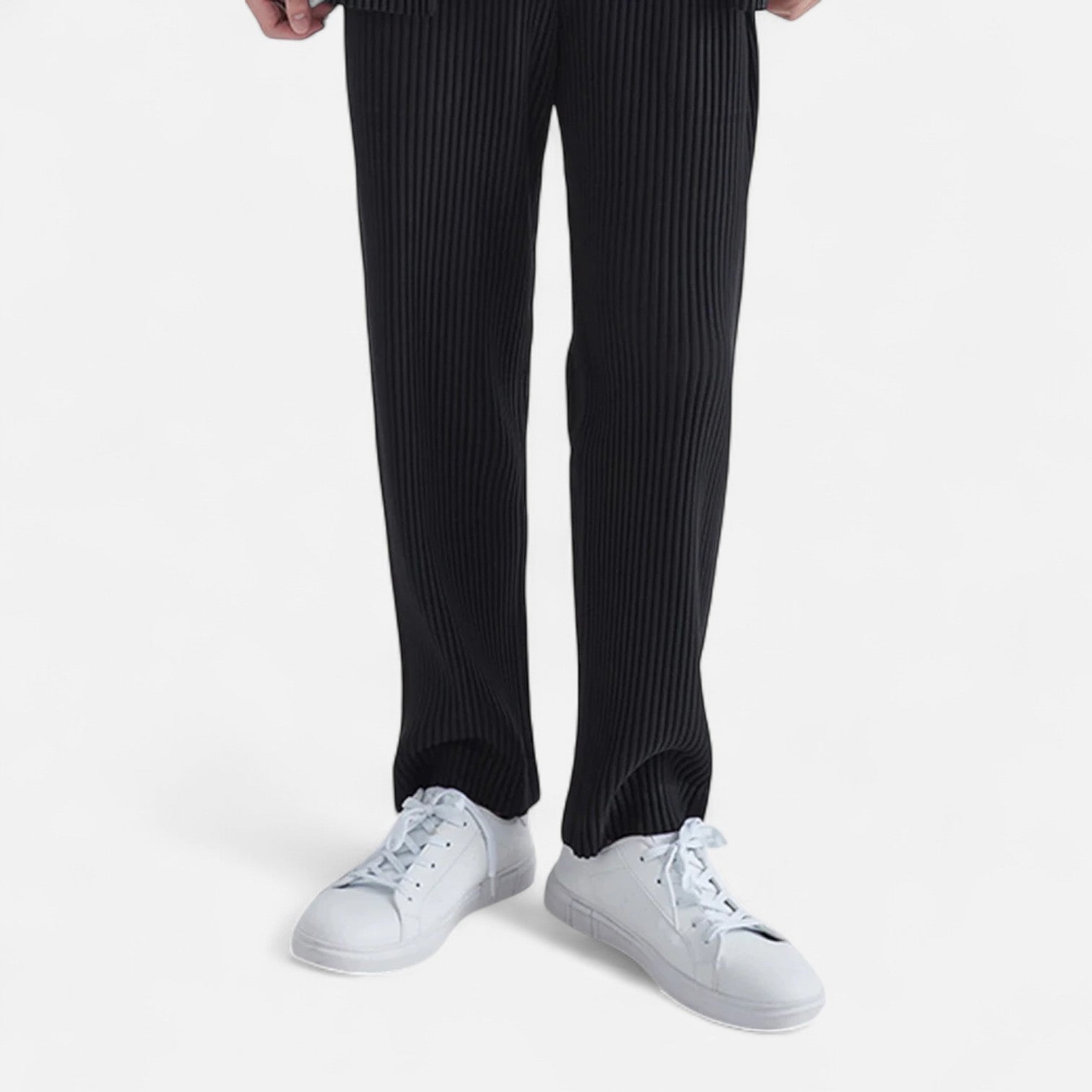 Bellanoa | Men’s Ribbed Cotton Trousers in Relaxed Fit