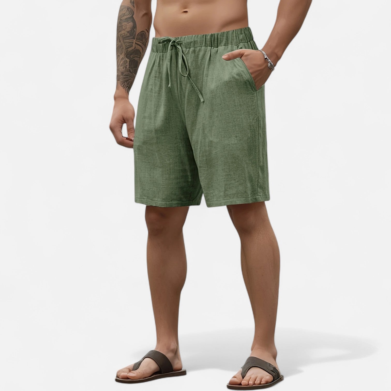Bellanoa | Men’s Heritage Linen Shorts for Leisure Days