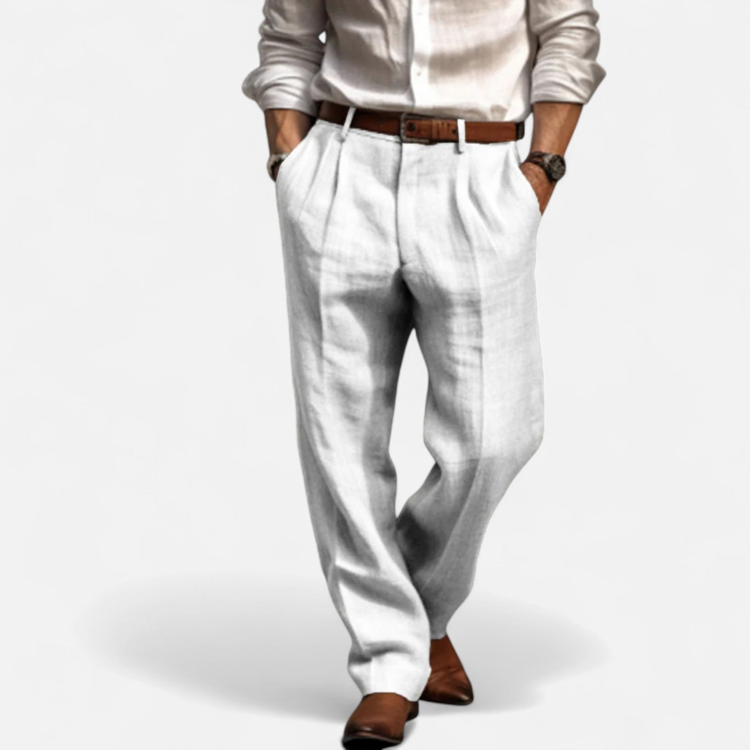 Bellanoa | Men’s Tailored Trousers in Refined Stretch Fabric