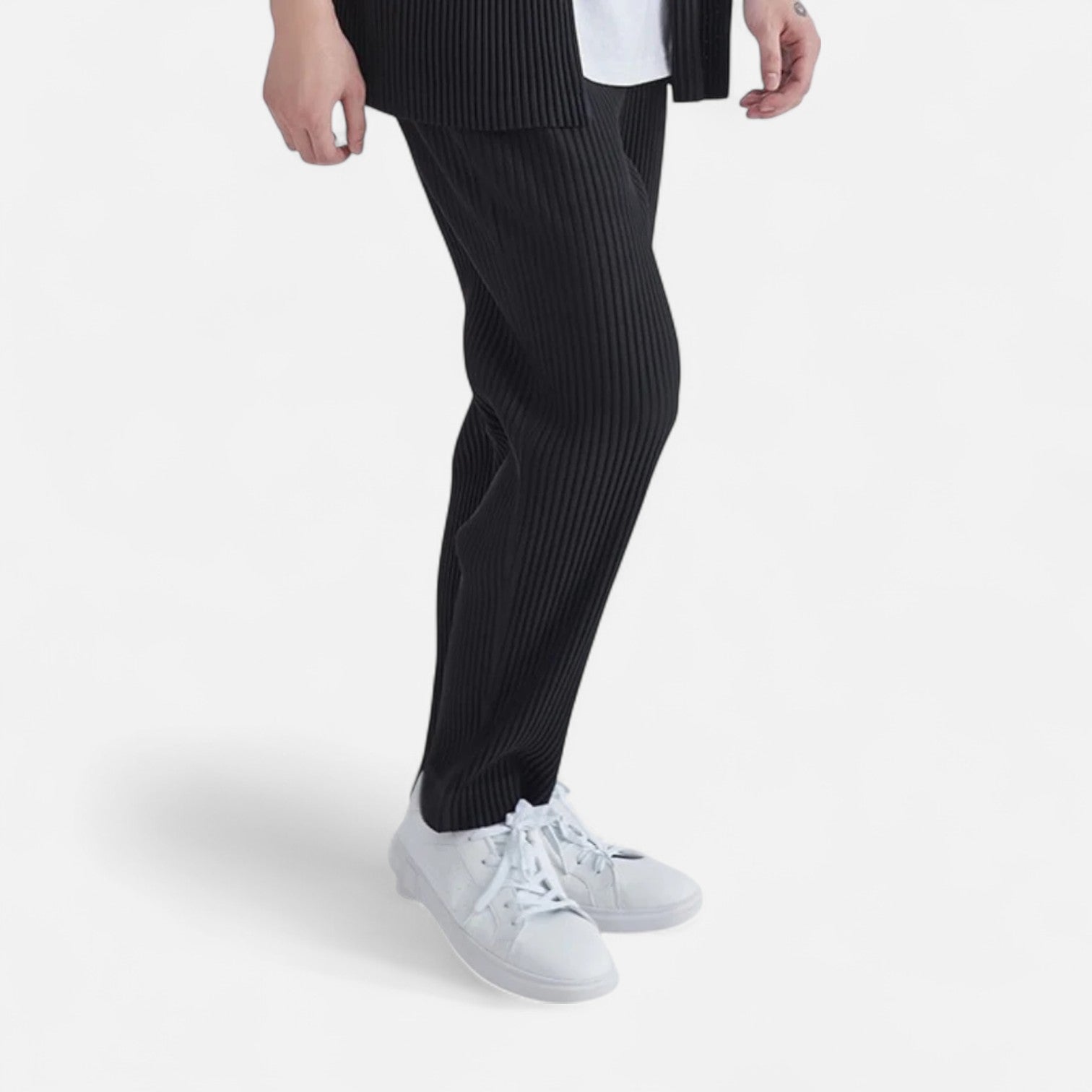 Bellanoa | Men’s Ribbed Cotton Trousers in Relaxed Fit