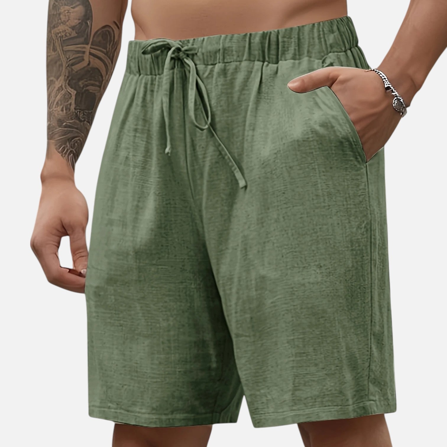 Bellanoa | Men’s Heritage Linen Shorts for Leisure Days