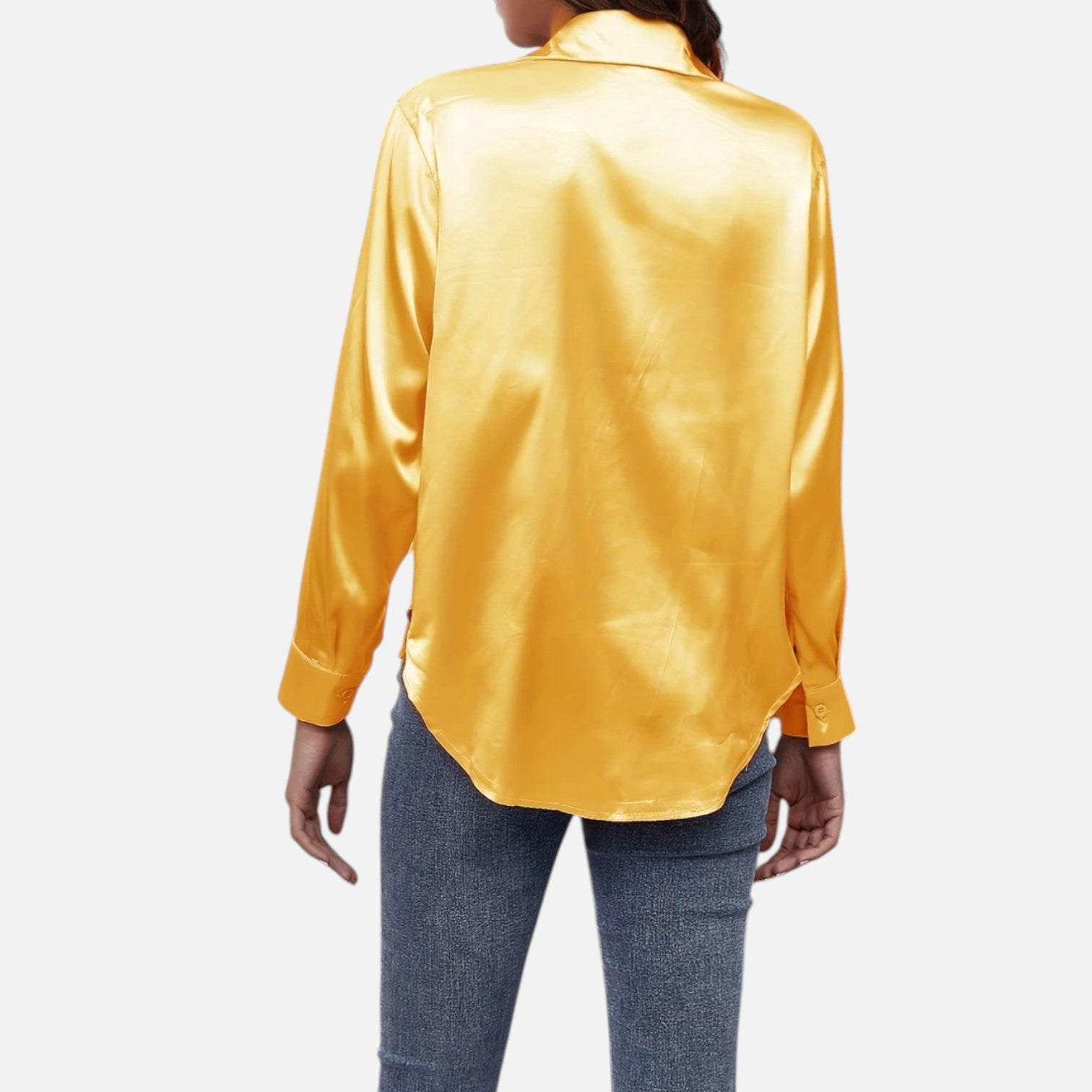 Bellanoa | Women’s Satin Blouse in Classic Long Sleeve Style