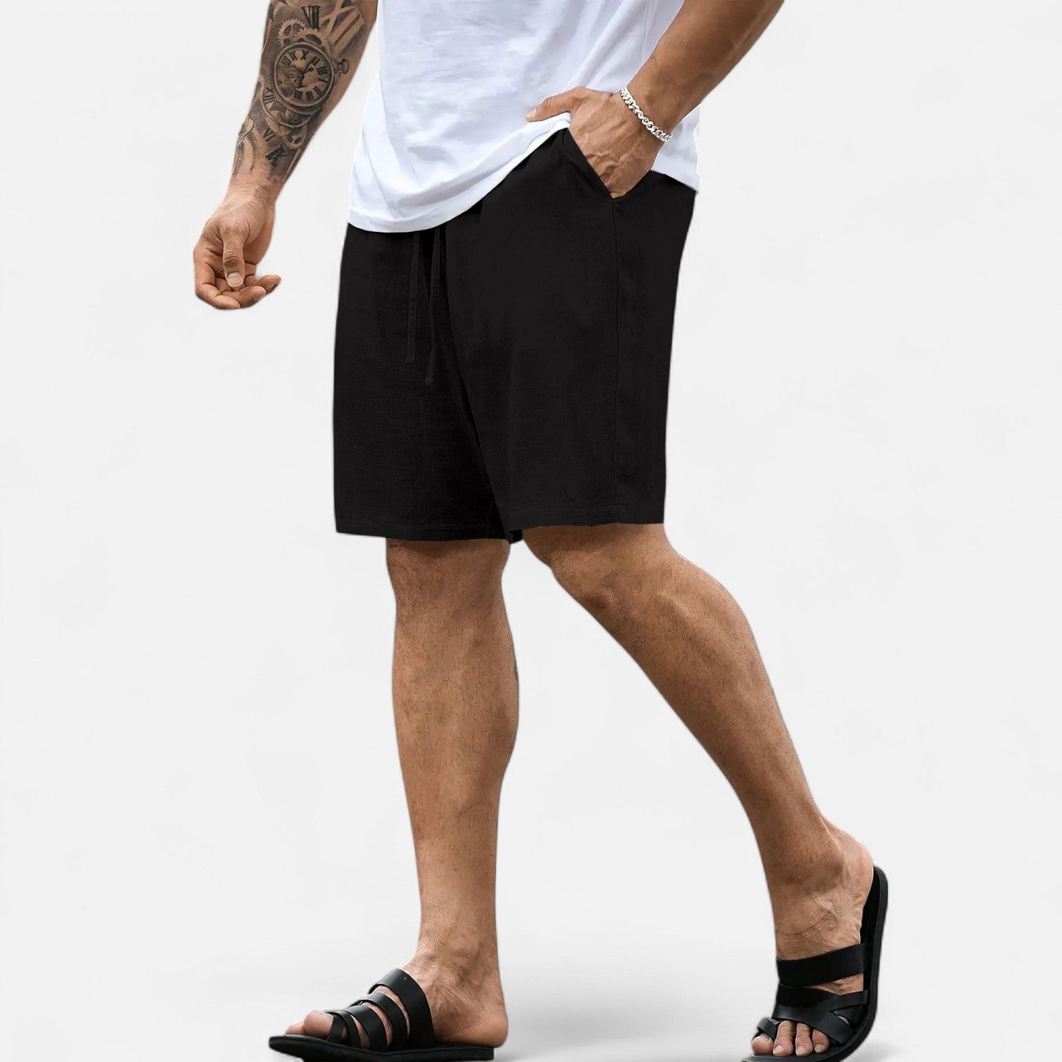 Bellanoa | Men’s Heritage Linen Shorts for Leisure Days