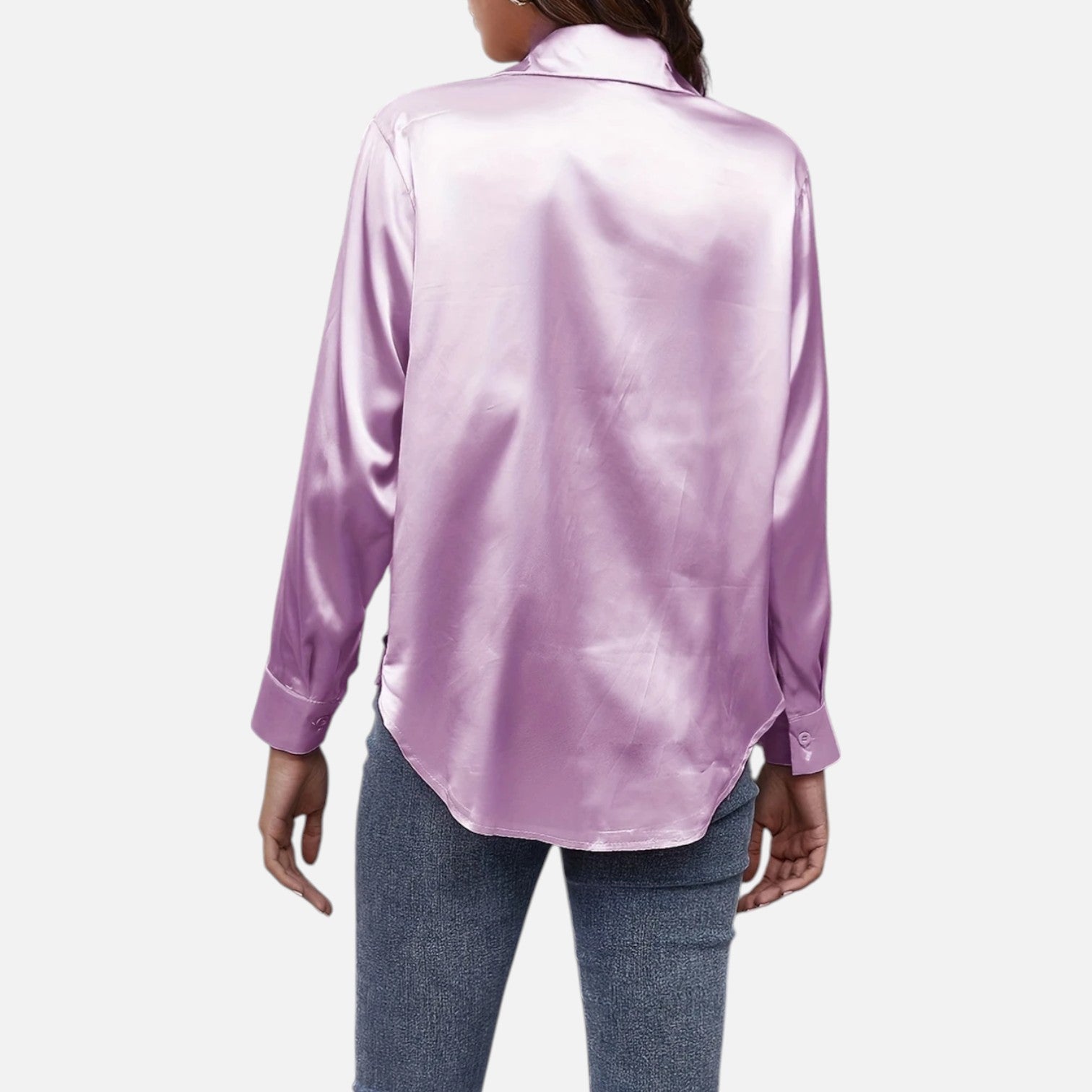 Bellanoa | Women’s Satin Blouse in Classic Long Sleeve Style