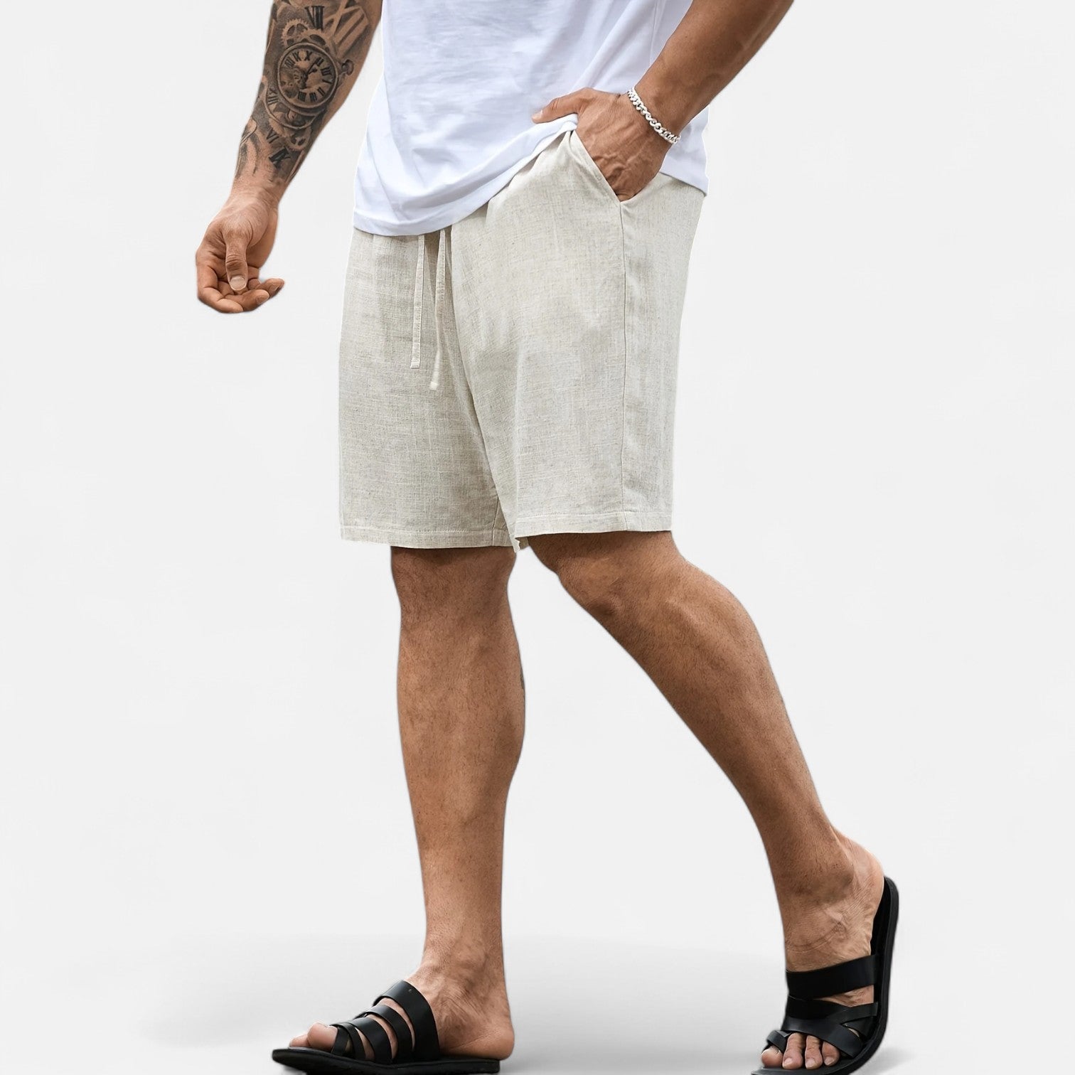 Bellanoa | Men’s Heritage Linen Shorts for Leisure Days