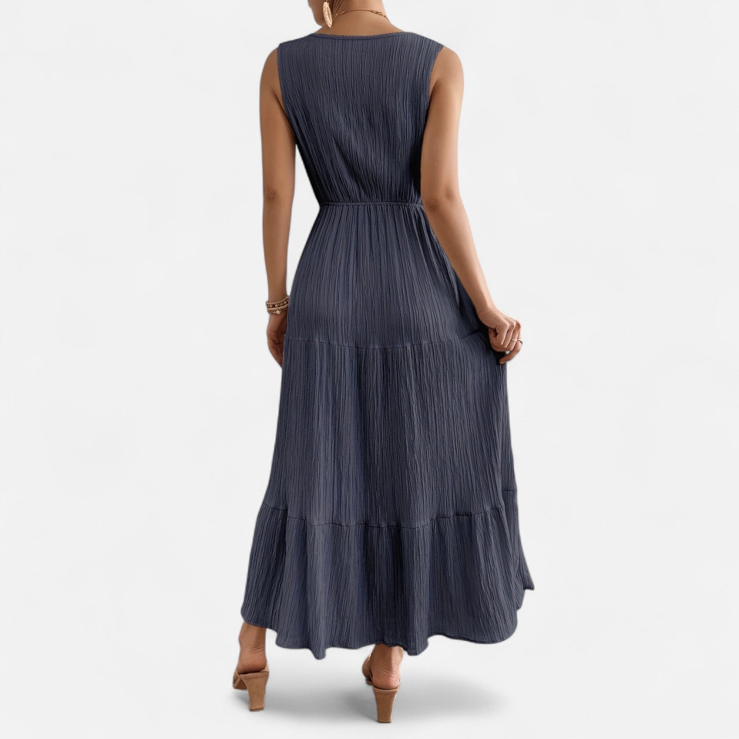 Bellanoa | Women’s Sleeveless Summer Dress in Tiered A-Line Fit