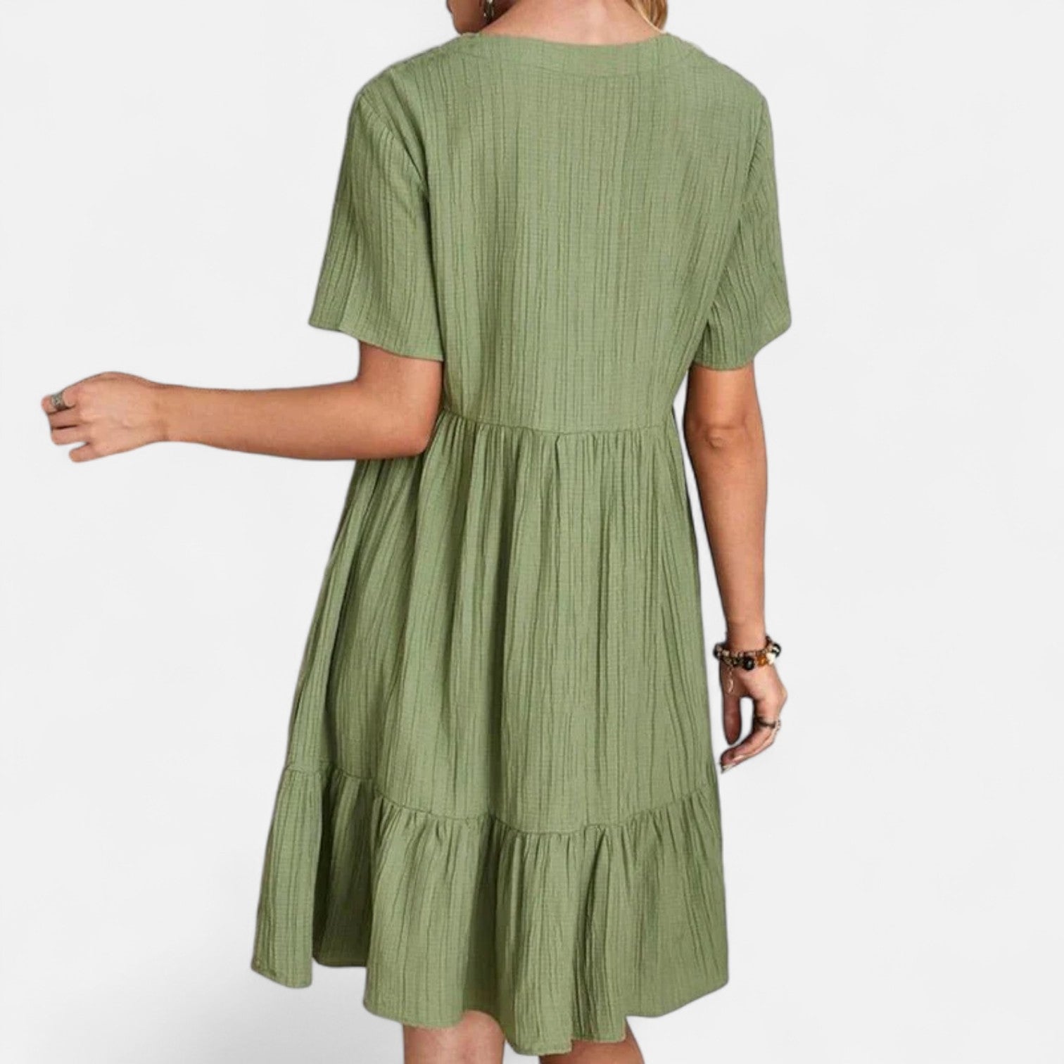 Bellanoa | Women’s V-Neck Dress in Retro A-Line Silhouette