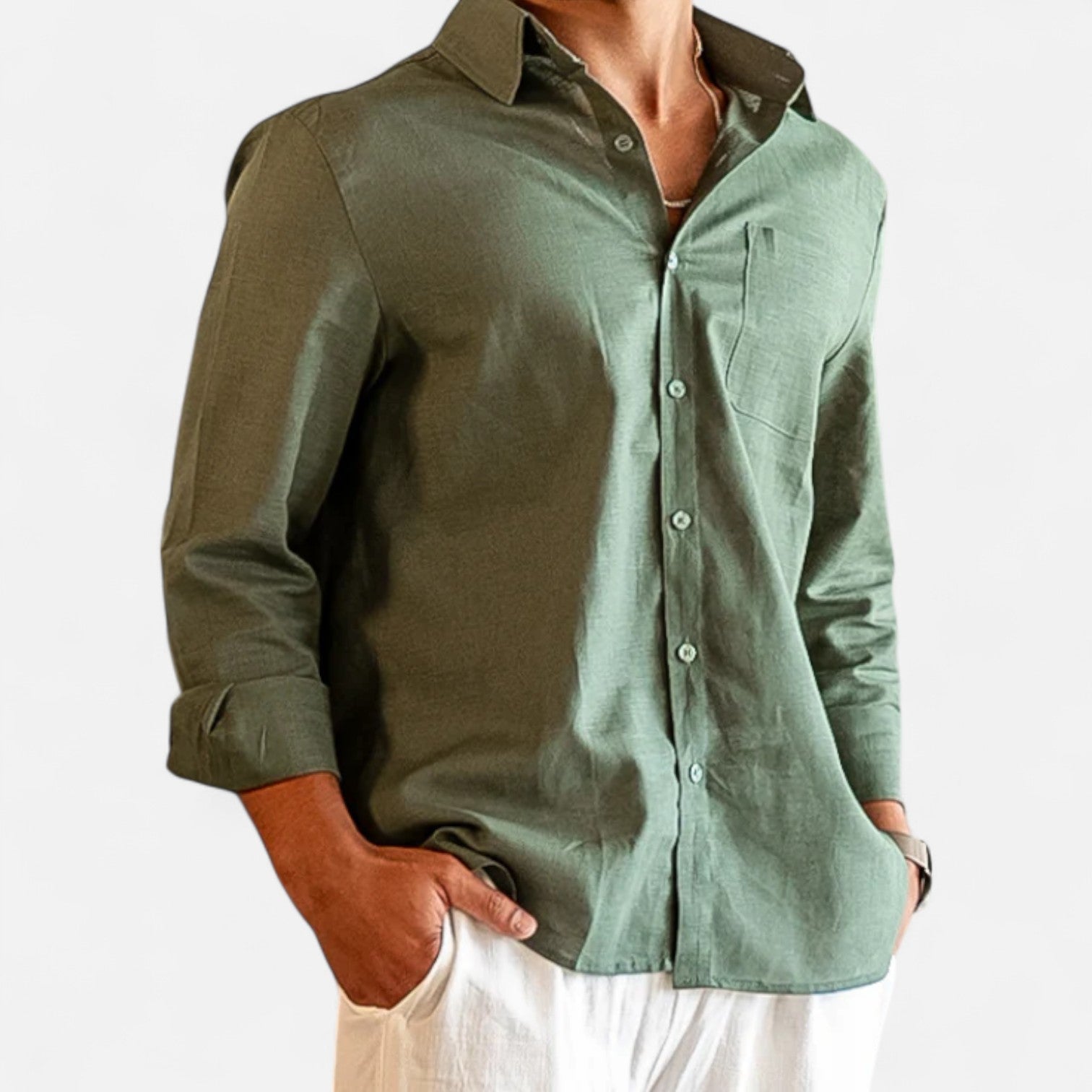Bellanoa | Men’s Ivy Linen Button-Down Shirt