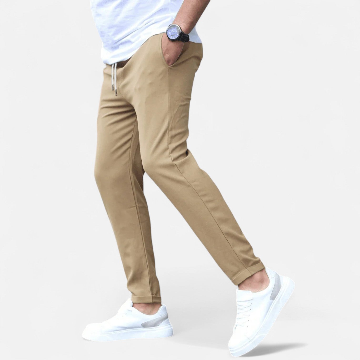 Bellanoa | Men’s Refined Jogger Pants with Adjustable Waist