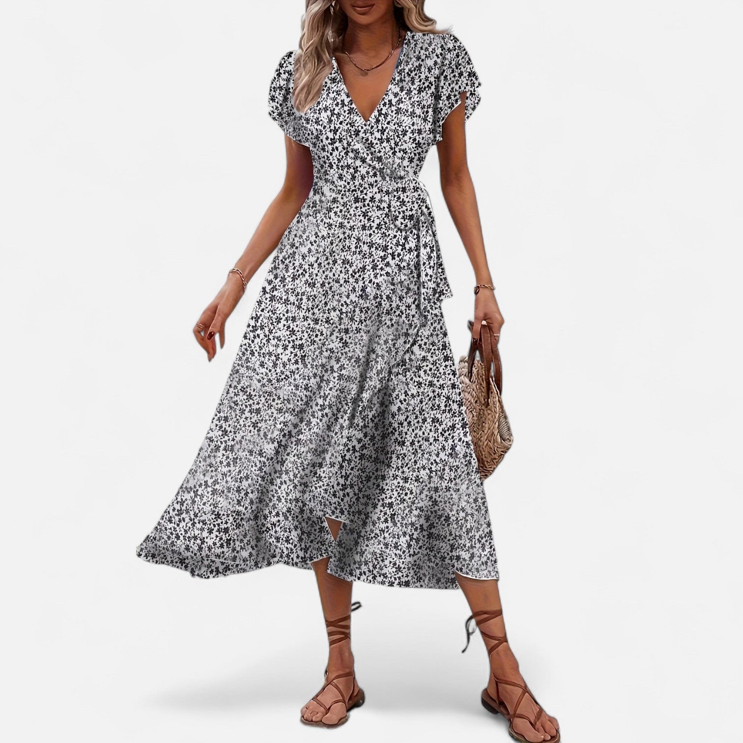 Bellanoa | Women’s Heritage Print Dress in Light Midi Silhouette