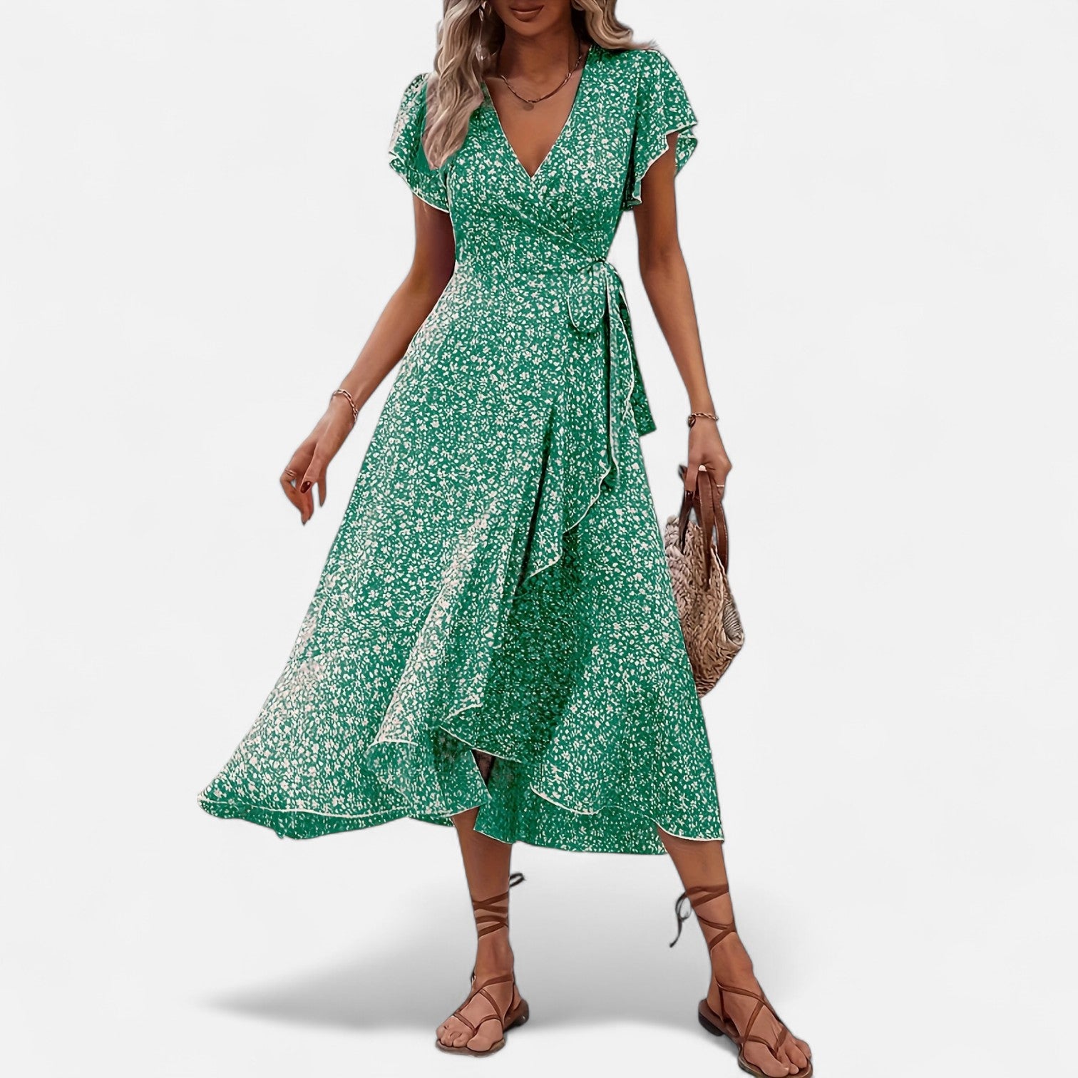 Bellanoa | Women’s Heritage Print Dress in Light Midi Silhouette