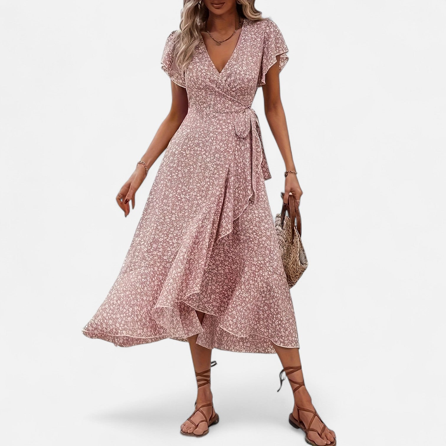 Bellanoa | Women’s Heritage Print Dress in Light Midi Silhouette
