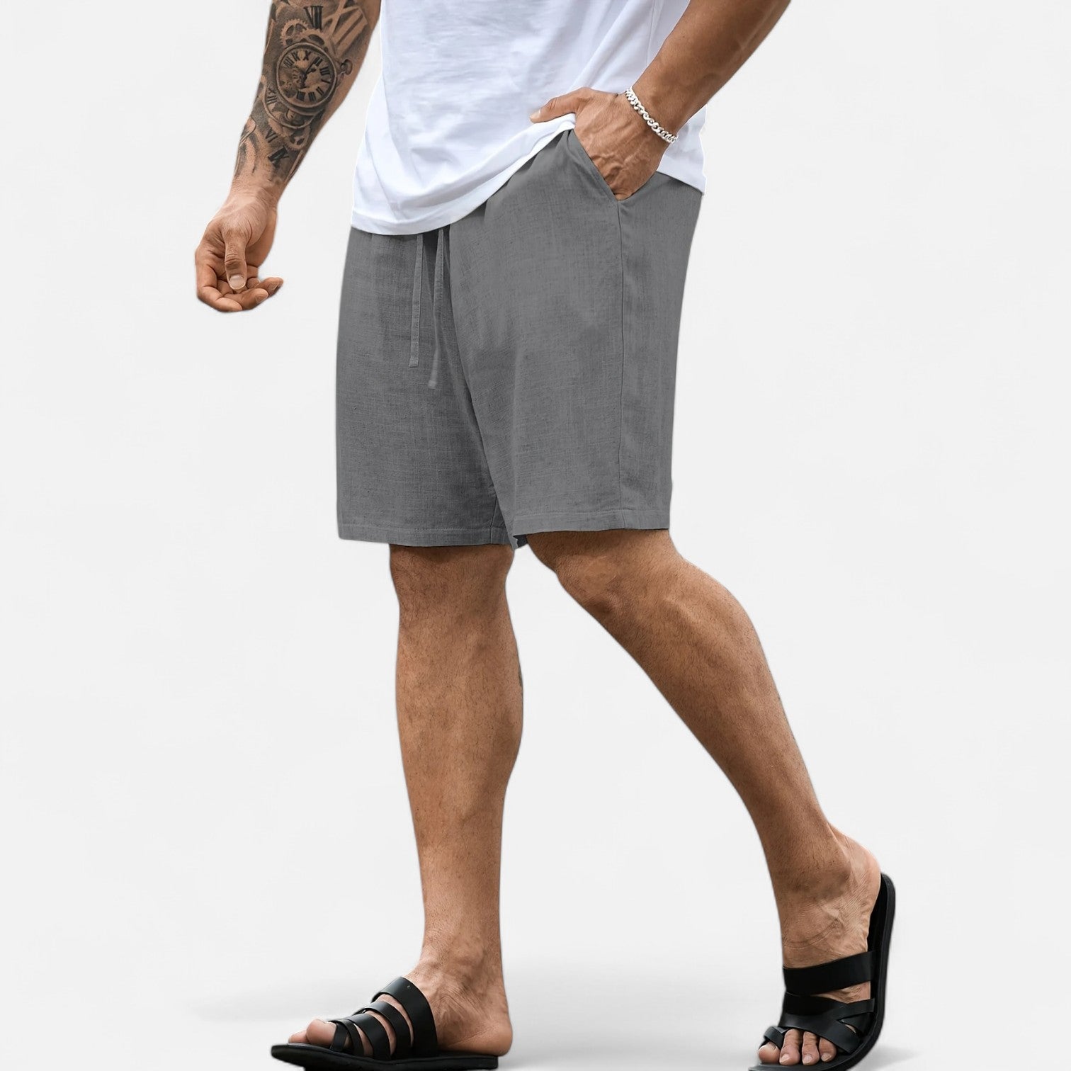 Bellanoa | Men’s Heritage Linen Shorts for Leisure Days