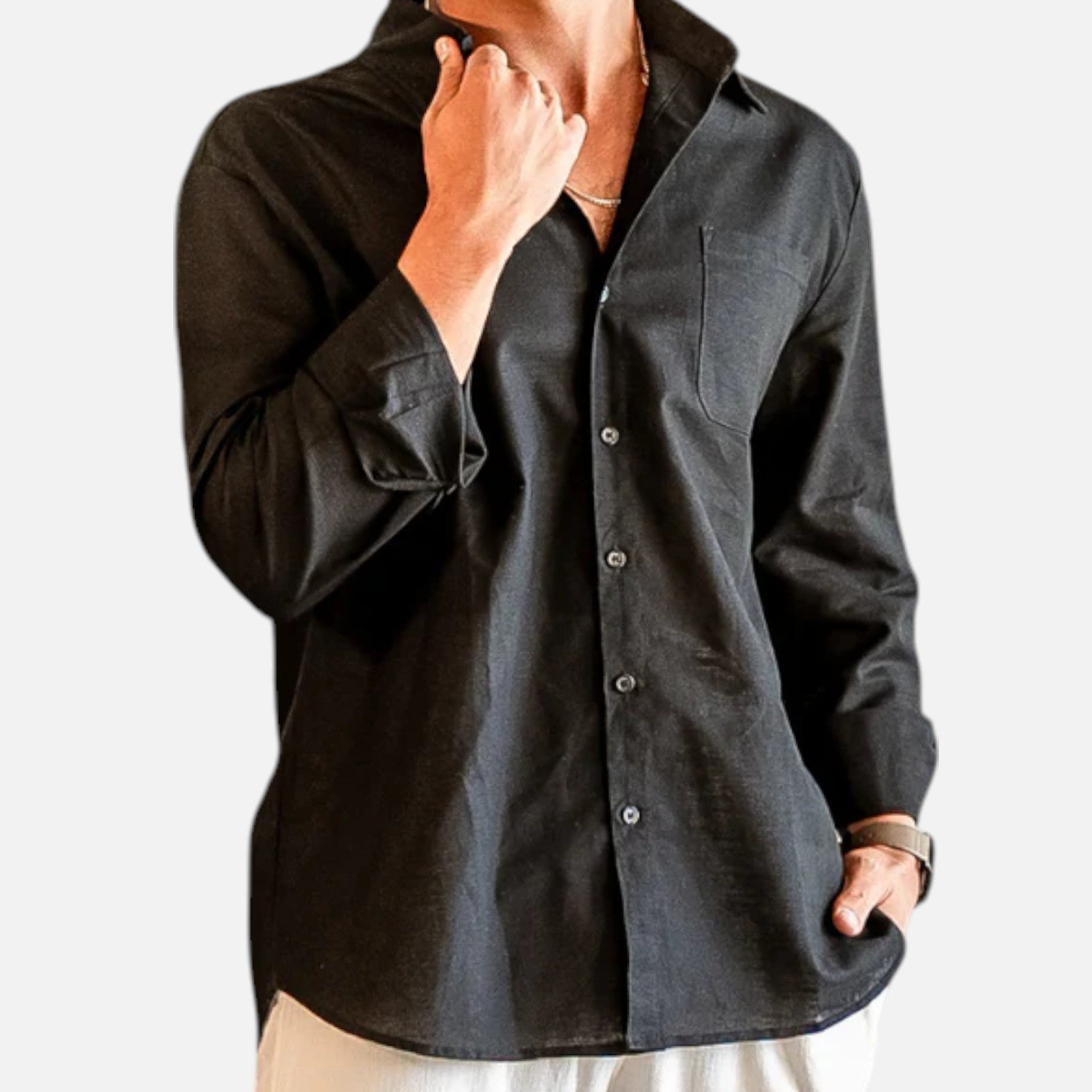 Bellanoa | Men’s Ivy Linen Button-Down Shirt