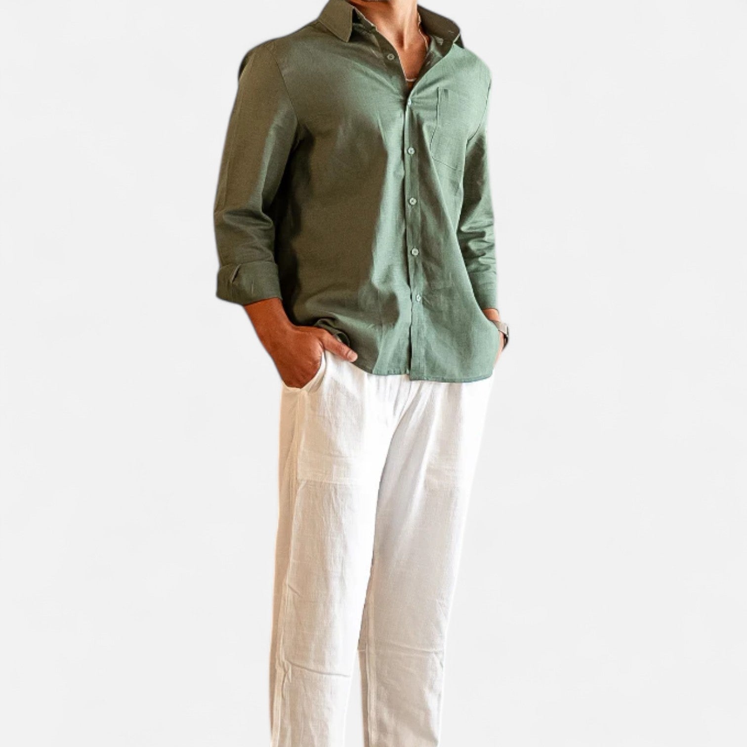 Bellanoa | Men’s Ivy Linen Button-Down Shirt