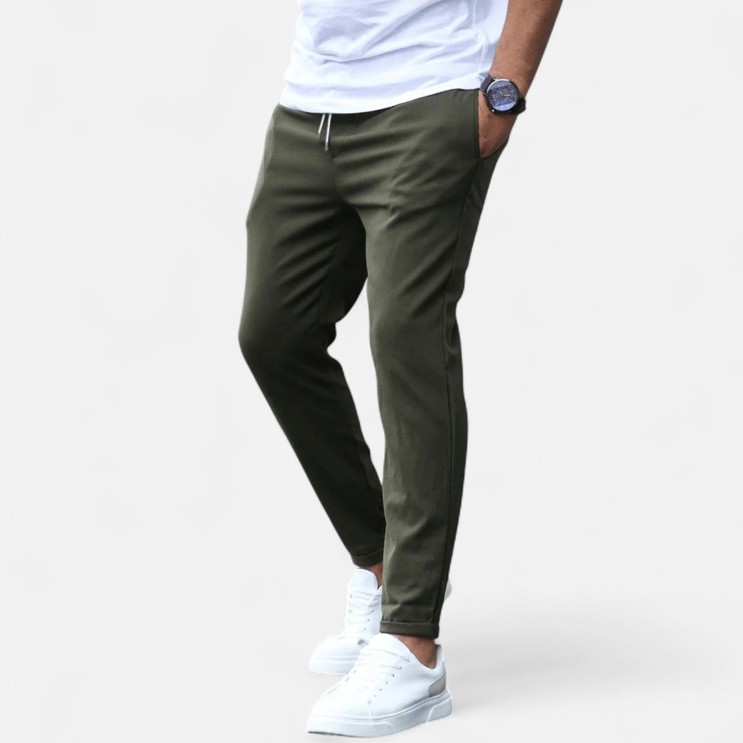 Bellanoa | Men’s Refined Jogger Pants with Adjustable Waist