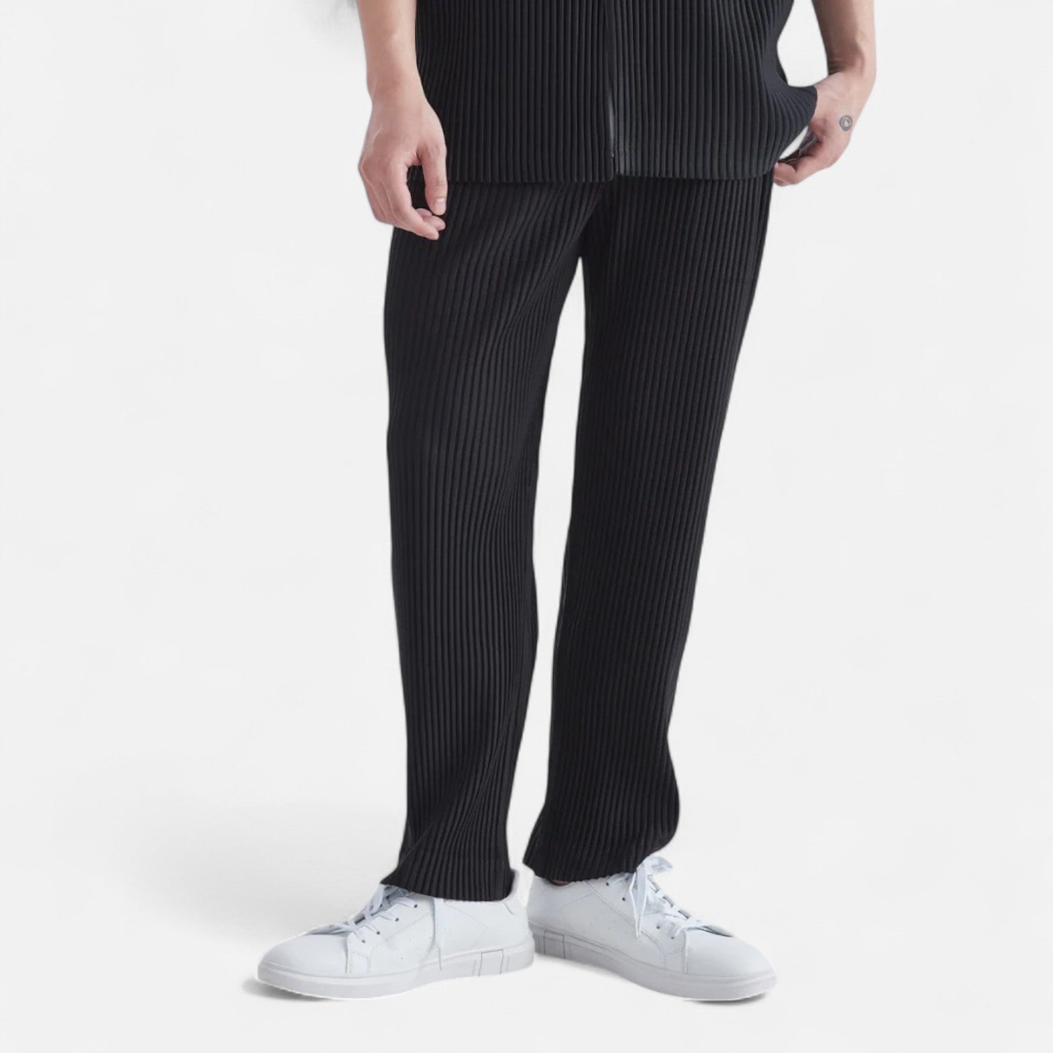 Bellanoa | Men’s Ribbed Cotton Trousers in Relaxed Fit