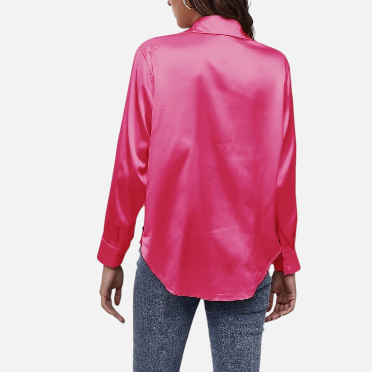 Bellanoa | Women’s Satin Blouse in Classic Long Sleeve Style