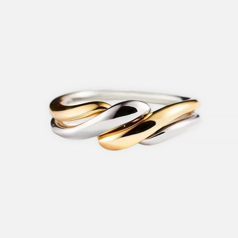 Noviqlo | Two Tone Wave Stacking Ring