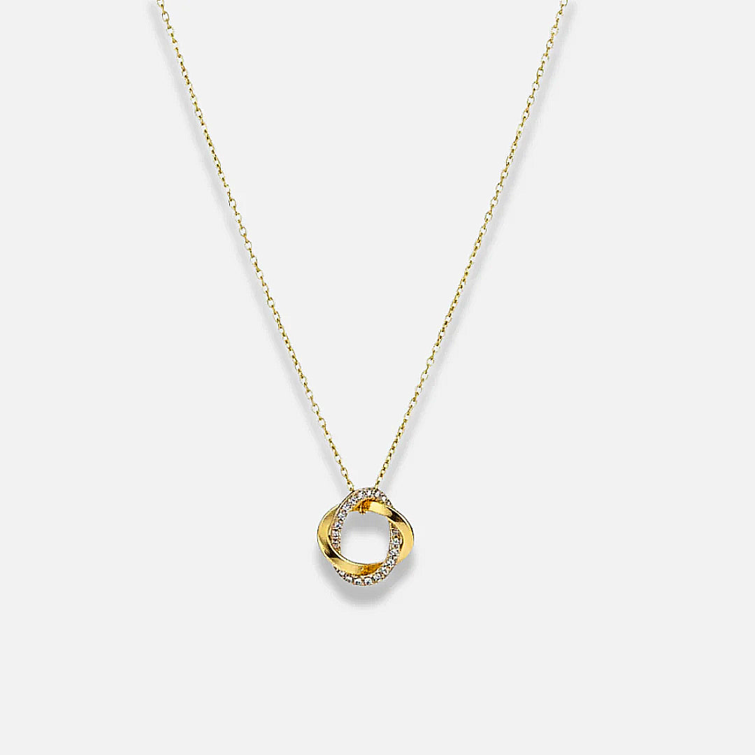 Noviqlo | Dainty Circle Pendant Necklace in Gold or Silver Colour