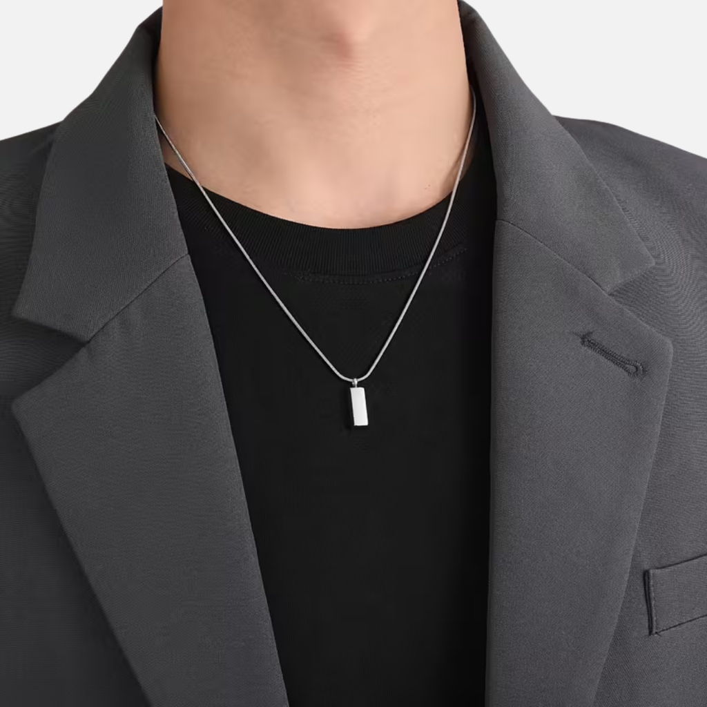 Noviqlo | Stainless Steel Bar Pendant Necklace