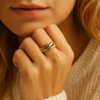 Noviqlo | Two Tone Wave Stacking Ring